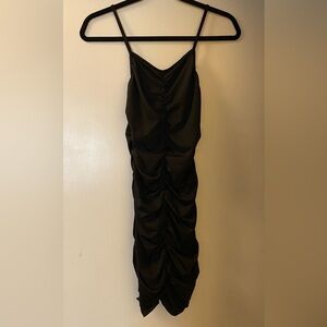 SHEIN Teen Black Bodycon Ruched Mini Dress Sz 12-13Y